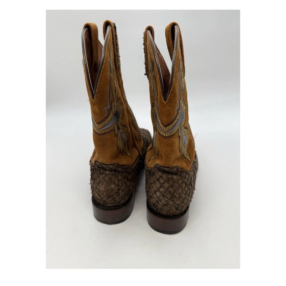 Dan Post Men's Size 9 Sea Bass Dorsal Western Square Toe Casual Boots Mid Calf - Picture 6 of 14